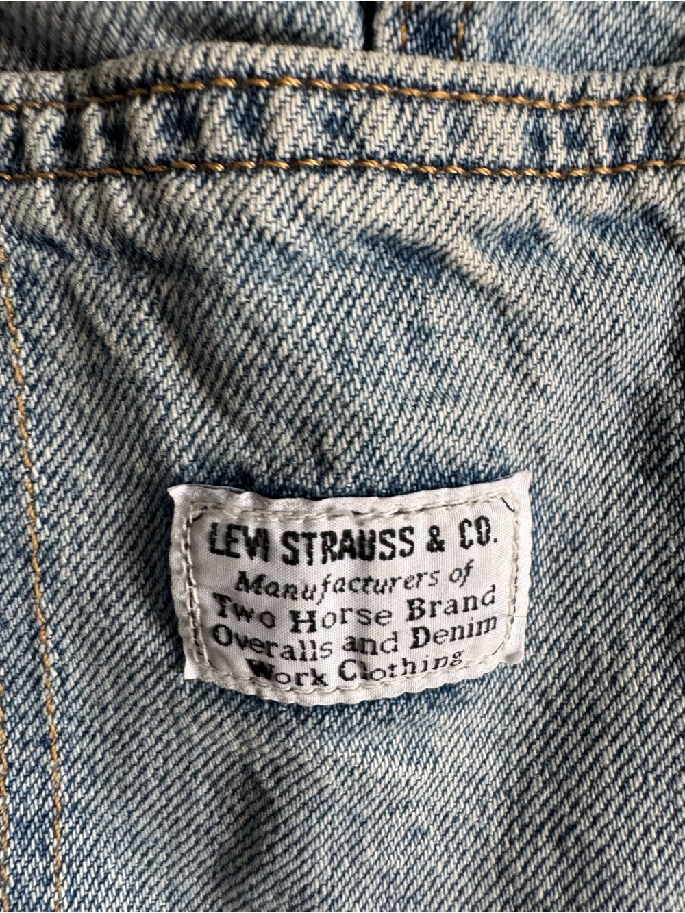LEVI's Women’s Two Horse Brand Overalls Baggy Blue Relaxed Denim size medium - Picture 3 of 14
